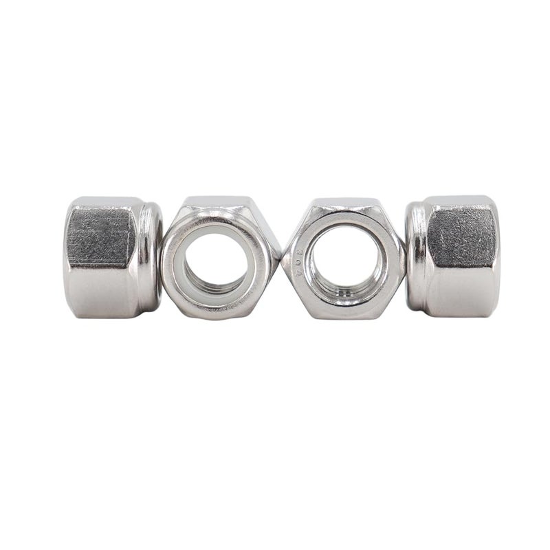 STORMCUBE 3/8"-16 Nylon Insert Hex Lock Nuts 40 Pack 304 Stainless Steel Self-Locking Nylon Lock Nuts Plain Finish for Industrial Construction Fasteners - Image 3